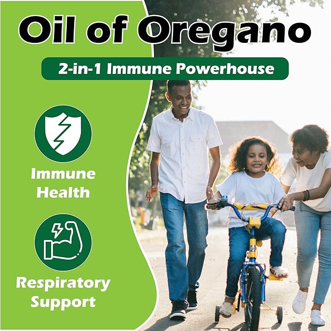 Oil of Oregano with Black Seed Oil - Aceite de Orégano CapsulasNon-GMOGluten FreeAntioxidant &amp Immune Support (1)
