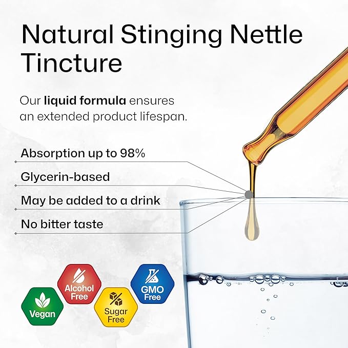 BIO KRAUTER® Stinging Nettle for Seasonal Support - Stinging Nettle Root Tincture (Urtica Dioica) 680 mg for Urinary Tract Support &amp Daily Wellness - 4 Fl.Oz. 56 Days of Supply Sugar &amp Alcoh