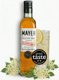 Mayer Elderflower Syrup ( Cordial ) Award - Winning Only Real Elderflowers and 3 Natural Ingredients Vegan Gluten Free Perfect for Cocktails Lemonades Coffee Desserts - No Artificial Additives
