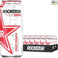 Rockstar Pure Zero Energy Drink 0 sugar 0 calories with Caffeine and Taurine 16oz (Packaging May Vary) Punched 384 Fl Oz (Pack of 24)