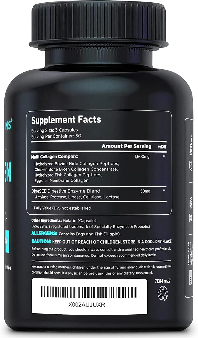 Vital Vitamins Multi Collagen Pills (150 ct) + Vegan Collagen Booster (60 ct)