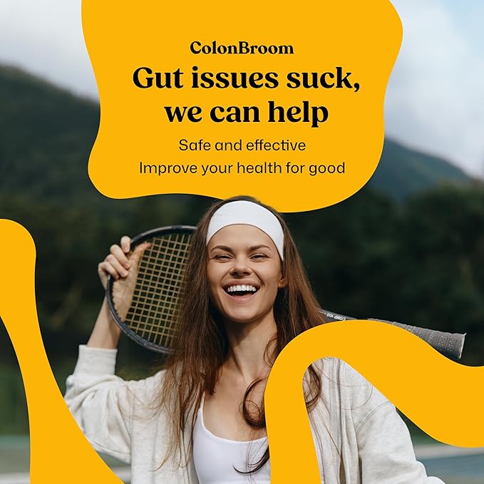 ColonBroom Premium Powder Supplement (Strawberry) - Colon Broom Psyllium Husk Fiber Powder Drink - Gluten Free Non-GMO Colon Cleanse for Bloating Relief &amp Gut Health 50 Servings