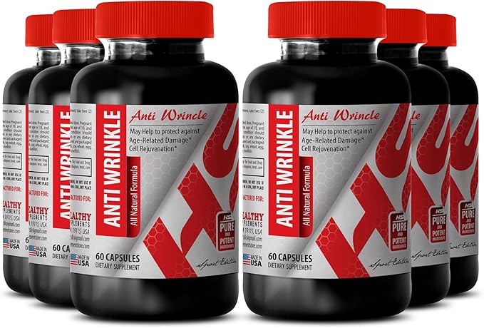 Anti-Wrinkle Supplement - Anti-Wrinkle Aloe Vera Collagen and Green Tea Grape Seed Glow Hyaluronic Acid Moisture Anti-Wrinkle Turmeric Resveratrol and Aloe Vera Turmeric Touch 2Bot