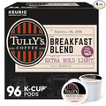 Tully's Coffee Breakfast Blend Keurig Single-Serve K-Cup Pods Light Roast Coffee 96 Count