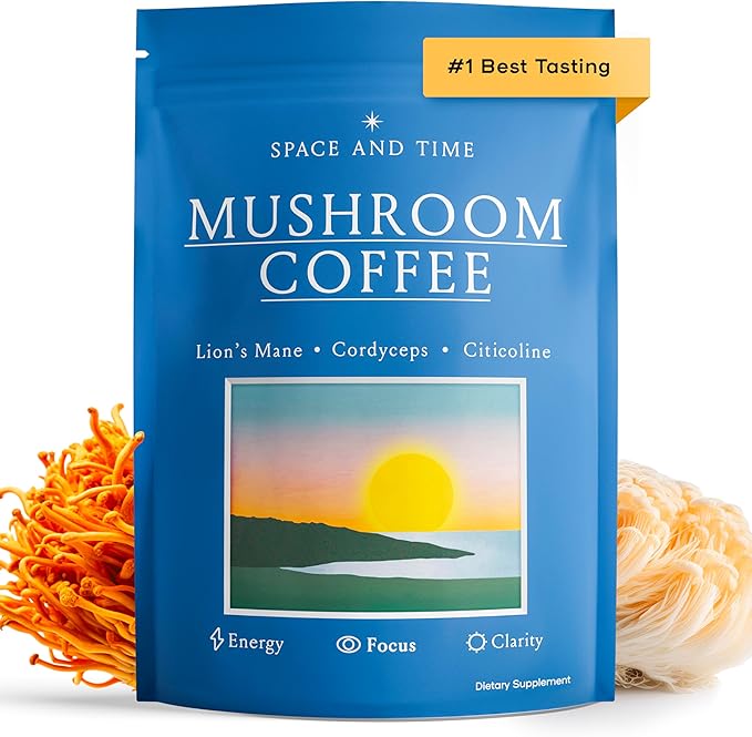Mushroom Coffee 20 Cups of Focus Productivity &amp Clean Energy Instant Mushroom Coffee with Lions Mane Cordyceps and L-Theanine