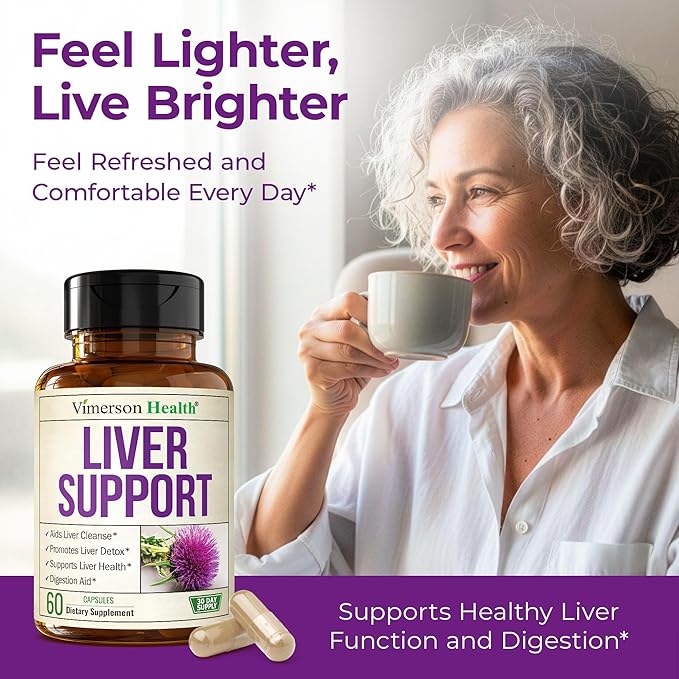 Vegan Liver Cleanse Detox &amp Repair – Herbal Liver Support Supplement w/ Silymarin Milk Thistle Zinc Dandelion Root &amp Artichoke Extract for Enzyme Support Energy &amp Healthy Digestion. 2 p