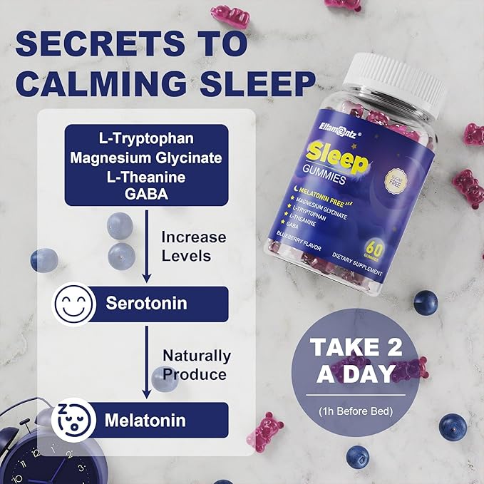 Melatonin Free Sleep Aid Gummies &amp Omega 3 Gummies for Kids