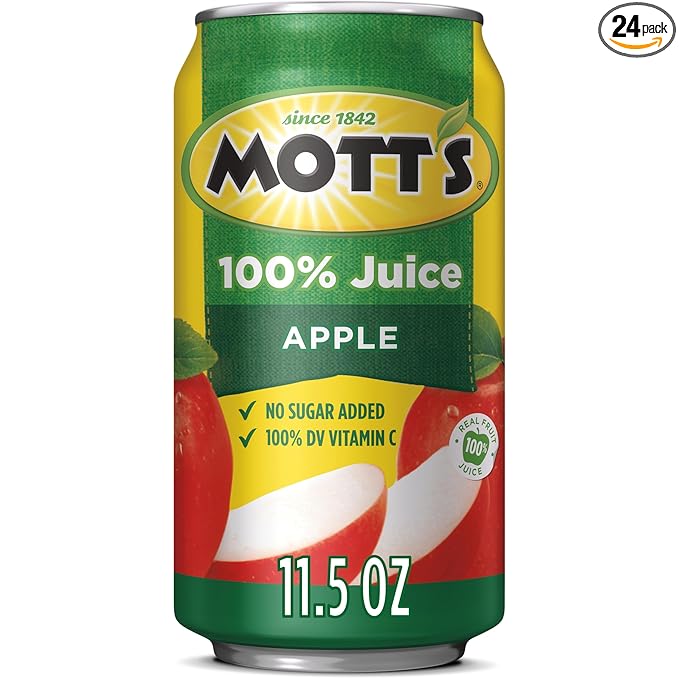 Mott's 100% Original Apple Juice 11.5 fl oz can (Pack of 24)