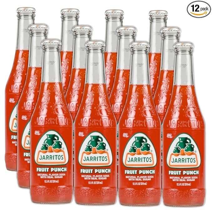 Spot Beverage™ Premium Classic Bottled Soda Brands (12-Pack Jarritos Fruit Punch)
