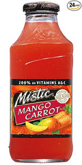 Mistic Mango Carrot Juice 16 fl oz (24 Glass Bottles)