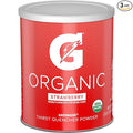 G ESSNTL Organic Gatorade Thirst Quencher Powder Strawberry 50.9 oz Canister (Pack of 3)