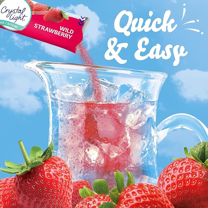 Crystal Light 6-Flavor Variety Pack – Wild Strawberry Energy Grape Energy Raspberry Iced Tea Sweet Tea Peach &amp Lemon Decaf Iced Tea – Sugar-Free Powdered Drink Mix (6 CT Each) (Variety Pack)