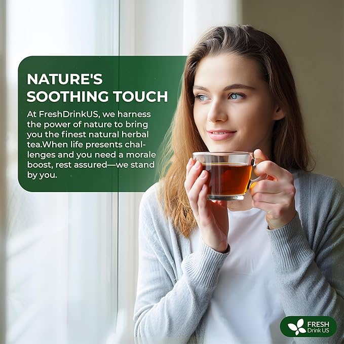 FreshDrinkUS Premium Wormwood Tea - 135 Tea Bags - Handcrafted Herbal Blend Caffeine-Free – Smooth Taste &amp Naturally Refreshing.