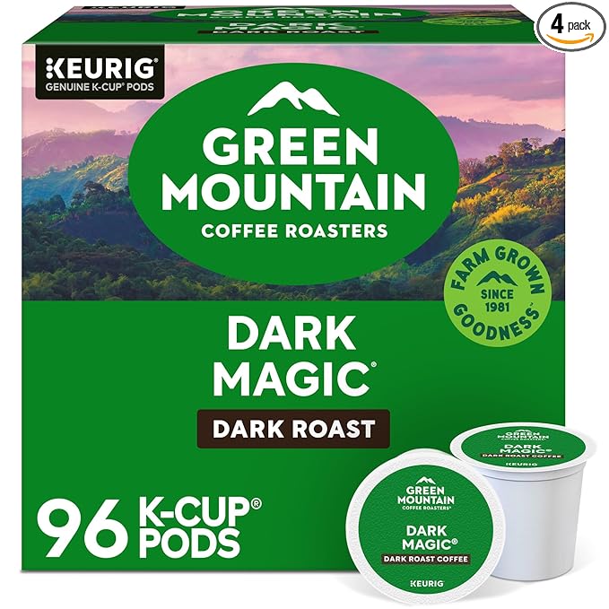 Green Mountain Coffee Roasters Dark Magic Coffee Keurig Single-Serve K-Cup pods Dark Roast 96 Count