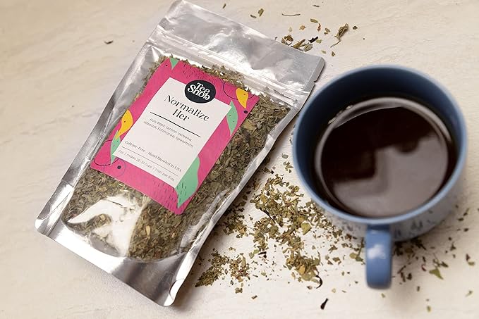 Tea Snob's Normalize Her blend 2 oz of delicious refreshing spearmint and other herbs for women's health hand blended caffeine free