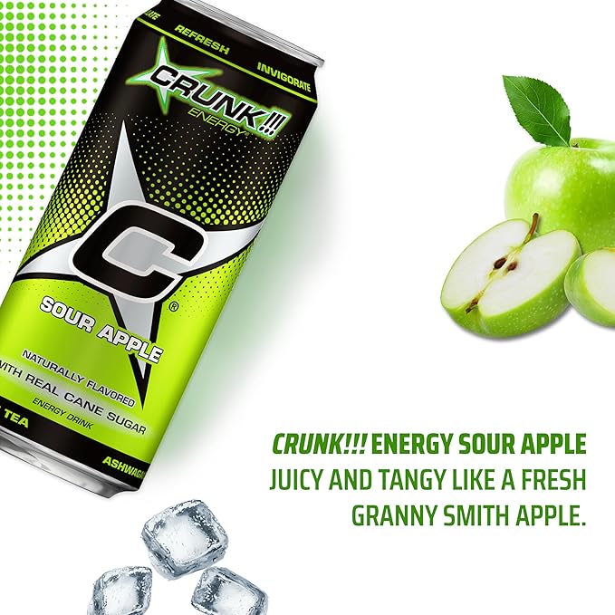 CRUNK!!! Energy Sour Apple 16oz 24pack
