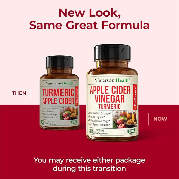 Organic Apple Cider Vinegar with Turmeric Curcumin Supplement &amp Ginger for Digestive Health Metabolism Energy &amp Joint Support – Organic Turmeric &amp Apple Cider Vinegar Capsules – 180 Vega