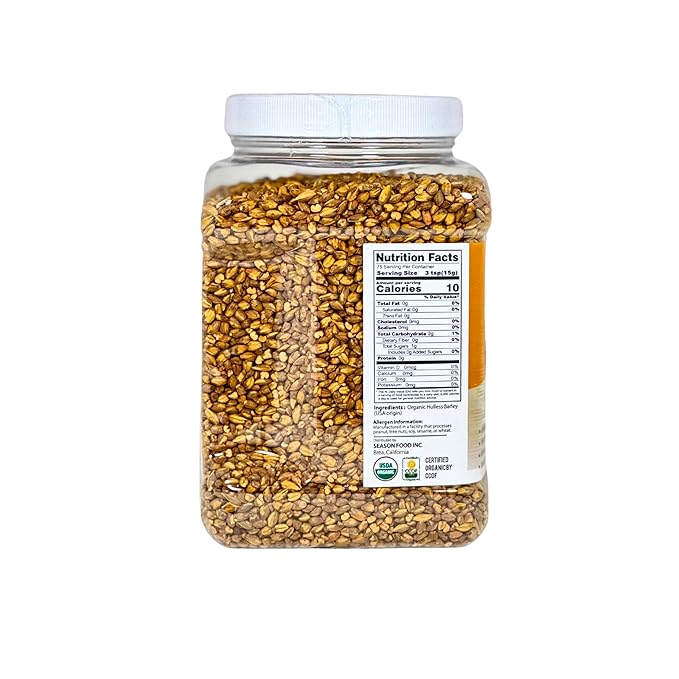 McCabe Organic Hulless Barley Tea - Roasted Hulless Barley Tea | USDA and CCOF Certified | Product of USA | 2.5 lbs (40 Oz)