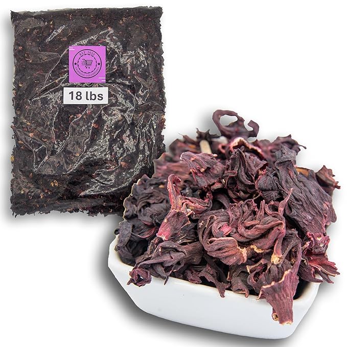 18 lbs Hibiscus Flowers Despensa Colombiana - Flor de Jamaica Bag Dried Hibiscus Flowers - Ideal for Juices infusions and Flor de Jamaica teas- Despensa Colombiana
