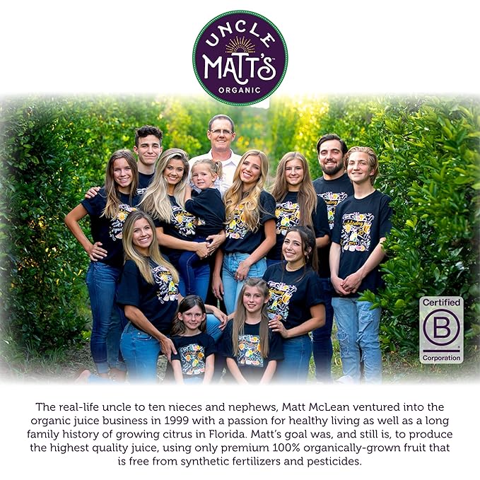 Uncle Matt’s Organic Juice Boxes – 32 Pack No Sugar Added Lemonade USDA Organic Only 10 Calories with Vitamin C D &amp Zinc Kid-Friendly Juice Drinks