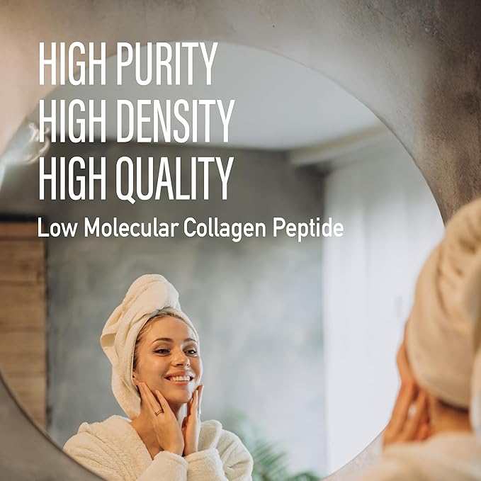 NANOWELL 3H Collagen Peptide 60 Sticks X 2 Boxes for 2 Months - I II &amp III with Vitamin A C E Hydrolyzed Elastin Peptide and Hyaluronic Acid - Hair Nail Skin and Joint Support (120 Count)