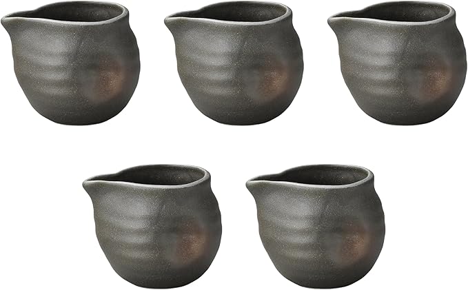 Set of 5 Bizen Style Deformation Juice (Medium) [9.8 x 8.2 x 7.8 cm (270cc)] | Juitsugi Setomonohonpo