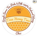 True Honey Chai Tea Pods - All Natural Organic Cinnamon Clove Coriander Anise and Fennel - 22 Count