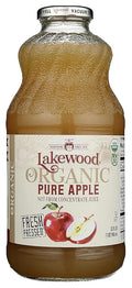 Lakewood Organic Apple Juice 32-Ounce Bottles (Pack of 6)