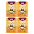 Yogi Tea Rich &amp Robust Morning Vitality Tea - 16 Bags per Pack (4 Packs) - Organic Adaptogen Tea Perfect for the Morning - Includes Puerh Tea Leaf Roasted Chicory Root Cinnamon Bark &amp More