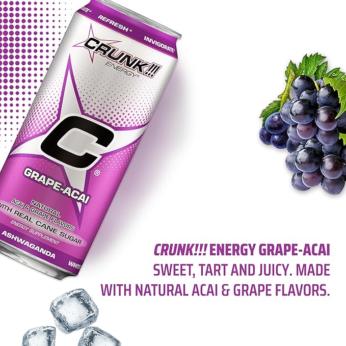 CRUNK!!! Energy Grape-Acai 16oz 12pack