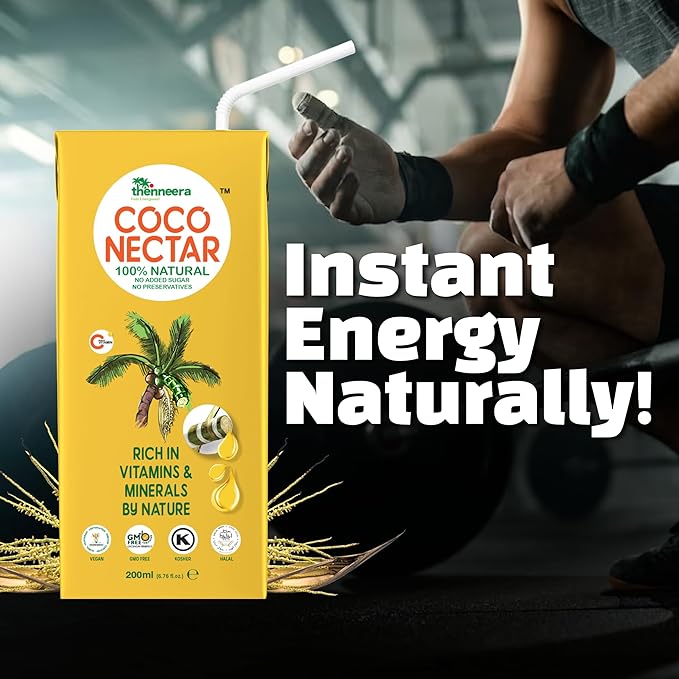 COCO (Coconut) NECTAR - 100% Natural &amp Pure | By Nature Gluten-Free Non-GMO and Vegan | Feel Energized | Kosher| Halal | Natural Wellness Beverage (24 Pack)