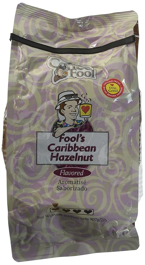 Coffee Fool’s Caribbean Hazelnut 2 Pound (Drip Grind)