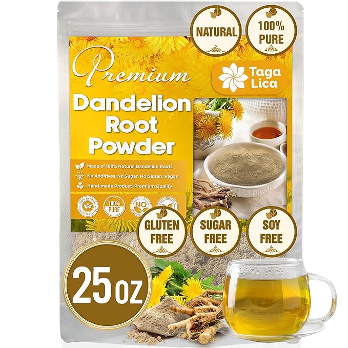 Premium 25 oz Dandelion Root Powder 100% Natural and Pure from Dandelion Root No Additives No Gluten No Sugar Vegan