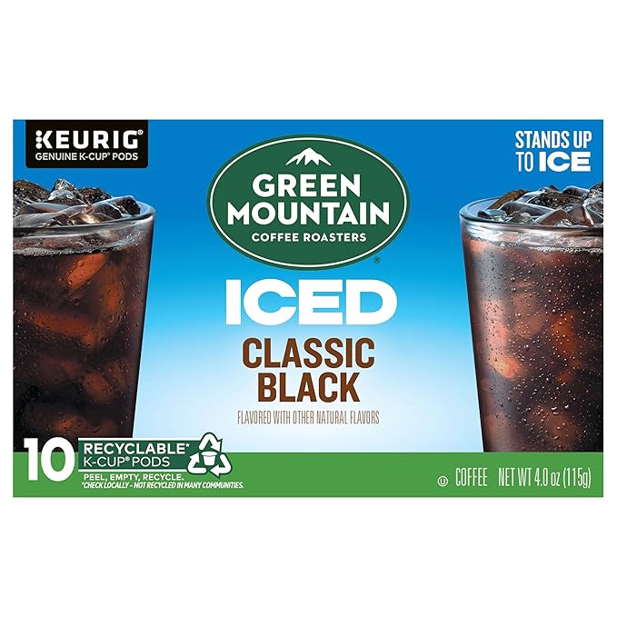 Green Mountain Coffee Roasters Coffee Brew Over Ice Classic Black Kcup 12 Count 4 Ounce