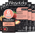 Wissotzky Sunny Peach Black Tea (6 Pack - 120 Tea Bags) | Antioxidant Rich | Fruity Delight | Black Tea Bags