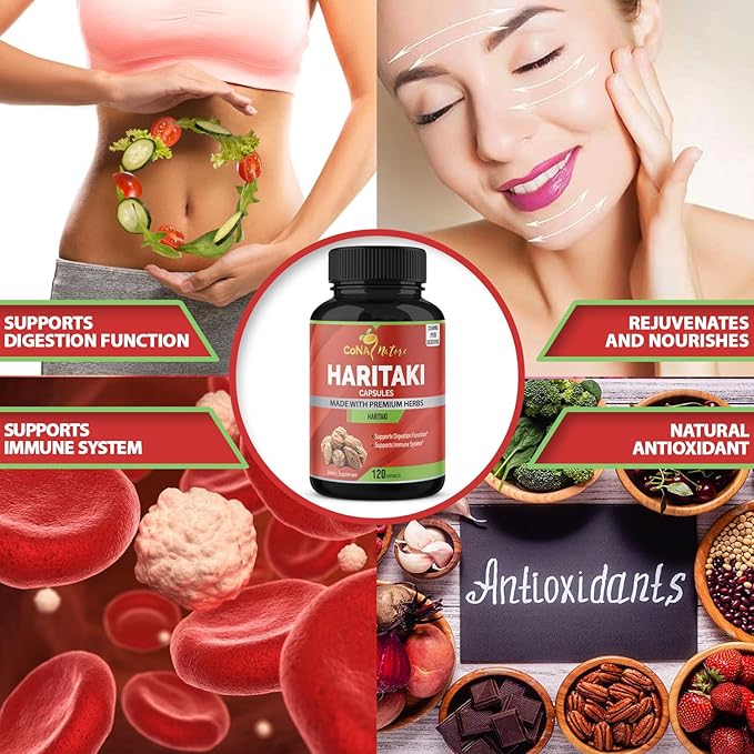 Organic India Haritaki Capsules 2250MG Rejuvenation Improving Digestion Maintains Regularity | Non-GMO Vegan Gluten-Free Herbs and Supplements 120 Caps