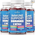 NEW AGE 8 in 1 Immune Support Booster Supplement with Astragalus Root Vitamin C and Zinc 50mg Vitamin D 5000 IU Quercetin &amp Bromelain (8 in 1 Gummies (Pack of 3))
