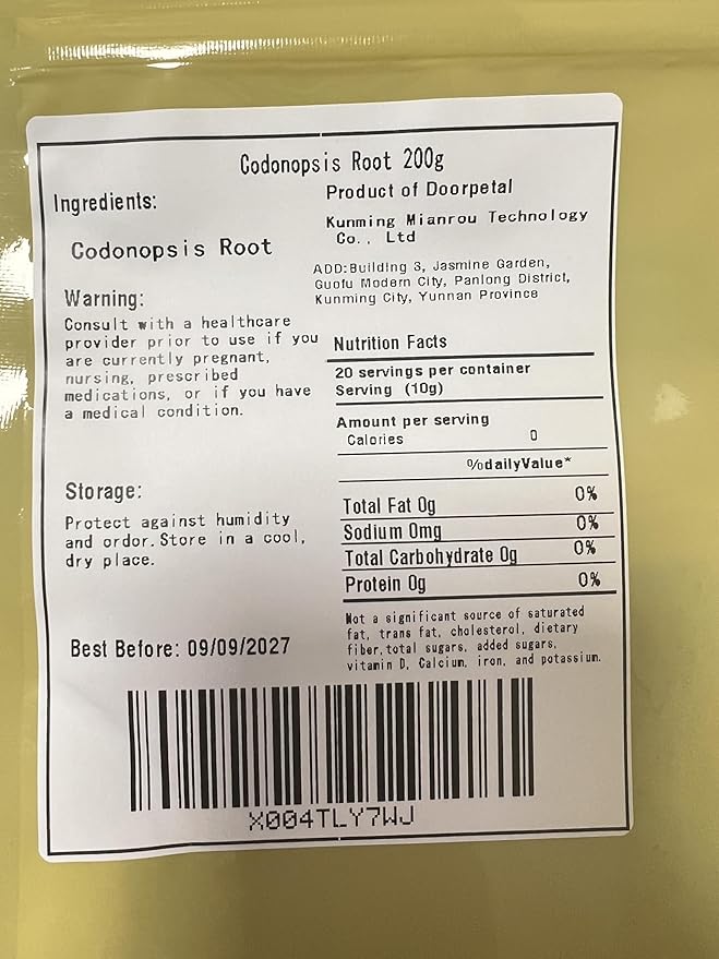 Codonopsis Root Dried Codonopsis Pilosula -7.05oz/200g-Pure Natural Chinese Herbal Medicine Dang Shen-党参 -For Tea &amp Soup (Codonopsis Root)