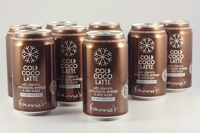 AmishTastes Frannie’s Sparkling Cold Coco Latte Protected With High-Density Foam 12 Oz. (12 Ounce (Case of 24))
