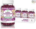 Lunakai USA Made Super Mushroom Gummies for Adults – 10-in-1 Adaptogenic Mushroom Supplement with Lion’s Mane – Daily Focus &amp Brain Support – 3 Pack