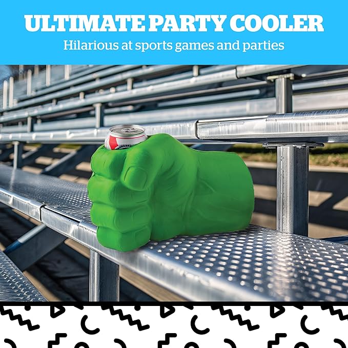 Foam Drink Kooler Soft Sided Beer Cooler Portable Party Beverage Holder for Soda Cans Funny Can Cooler - The Green Beast Giant Fist