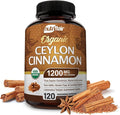 NutriFlair Organic Ceylon Cinnamon Supplement 1200mg 120 Capsules - USDA Certified - Non-GMO Gluten Free Powder Antioxidant Pills