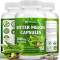 Bitter Melon Capsules| 150 Vegan Capsules| 150 Days Supply| 9000mg per Serving| Bitter Melon Fruit 25:1 Extract| 100% Pure &amp Natural| Gluten-Free Supplement| Ultimate Concentrated