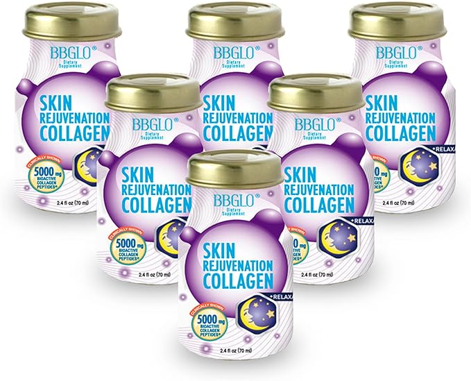 BBGLO® Skin Rejuvenation Collagen Drink - Anti Aging Complex 2.4 fl. Oz (6 Bottles Relaxation)