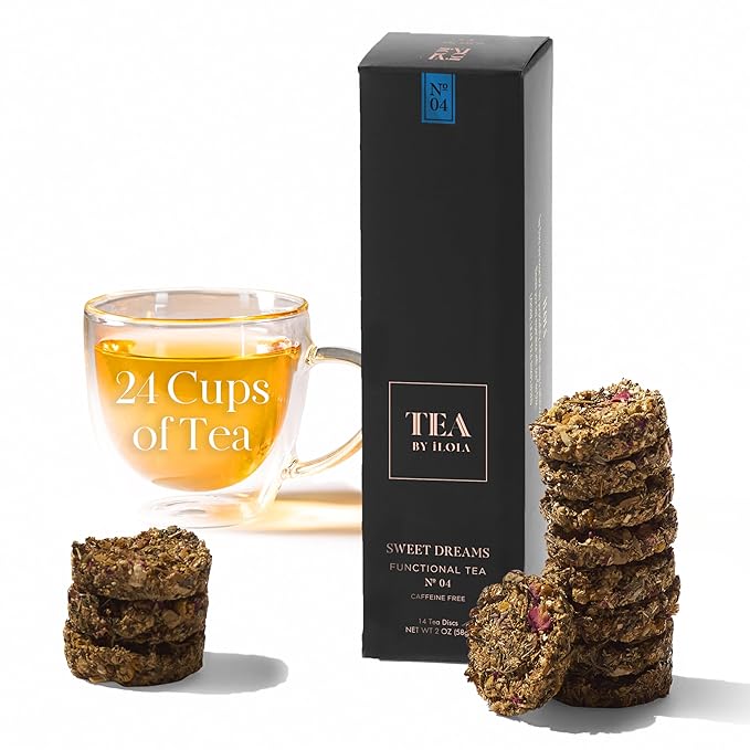 iLOLA 2-pack Loose Leaf Tea Discs Sweet Dreams No. 04 | Oprah’s Favorite Things 2022 | Functional Tea w/Chamomile Valerian Root &amp Other Herbs | Caffeine Free | No Tea Bag Needed | 14 Individual