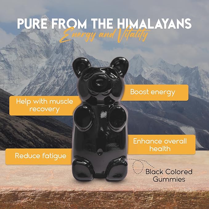 Shilajit Gummies - Himalayan Natural Shilajit Gummies 3000mg - Zinc Ashwagandha - Natural - No Added Sugar - 60 Count
