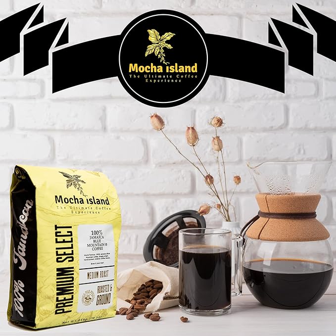 Mocha Island Blue Mountain Coffee (Blue Mountain Coffee Ground 1lb)