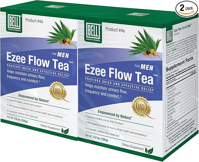Bell Ezee Flow Urinary Support Tea for Men -A Natural Solution - Helps Ease the Flow and Normalize Urinary Frequency without the Burning and Dribbling - Sold directly by the Manufacturer