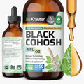 BIO KRAUTER® Perimenopause &amp Menopause Supplements for Women* - Pure Vegan Black Cohosh for Mood Support &amp Women's Wellness - Black Cohosh Supplements 4 Fl.Oz 56-Day Supply Alcohol &amp Suga