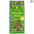 Aduna Organic Restore Green Super Tea | Natural Herbal Infusion With African Green Tea Turmeric &amp Citrus | Superfood Tea for Digestive Health &amp Immunity | 15 Biodegradable Pyramid Bags x 6 Pa